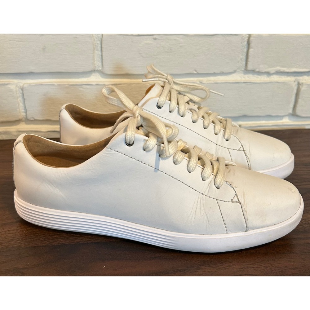 Cole Haan Grand Crosscourt II White Leather Sneakers‎ Womens 9.5 B W27393